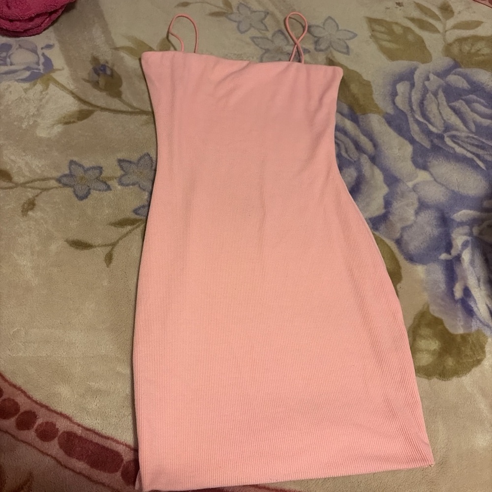 Love Tree Pink Spaghetti Strap High-Low Dress